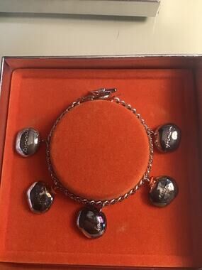 Vintage Cerruti Image Woman 925 Sterling Silver Inspirational Charm Bracelet 7.5